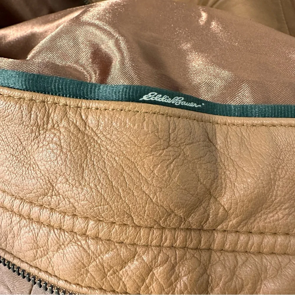 Eddie Bauer Genuine Lamb Leather Jacket Women’s Size M Brown Zipper/Buttons. - Picture 10 of 14